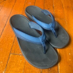 OLUKAI Ohana Women's Beach Sandals, blue size 9